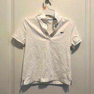 Girls Vineyard Vines White Polo